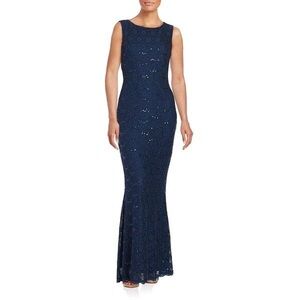 Calvin Klein Navy Blue Sleeveless keyhole back Dress